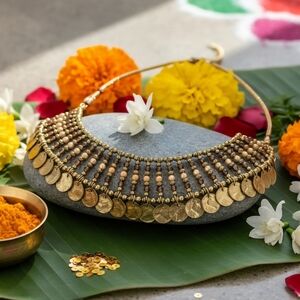 🆕️ Boho Tribal Bib Necklace | Artisan Handmade Glass Beads & Coin Trendy Charms